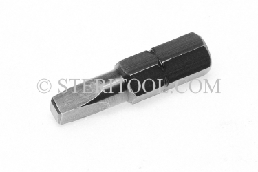 #11331 - #1 Square x 1"(25mm) OAL Stainless Steel Bit for Bit Holders. robertson, square, bit, stainless steel